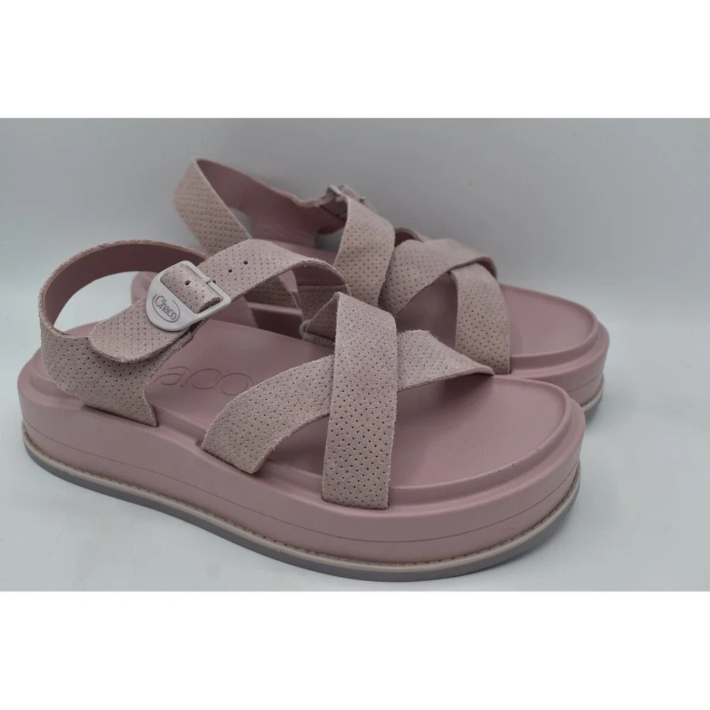 Chaco Women Size 11 Townes Midform Pink Suede Platform Sandals Shoes